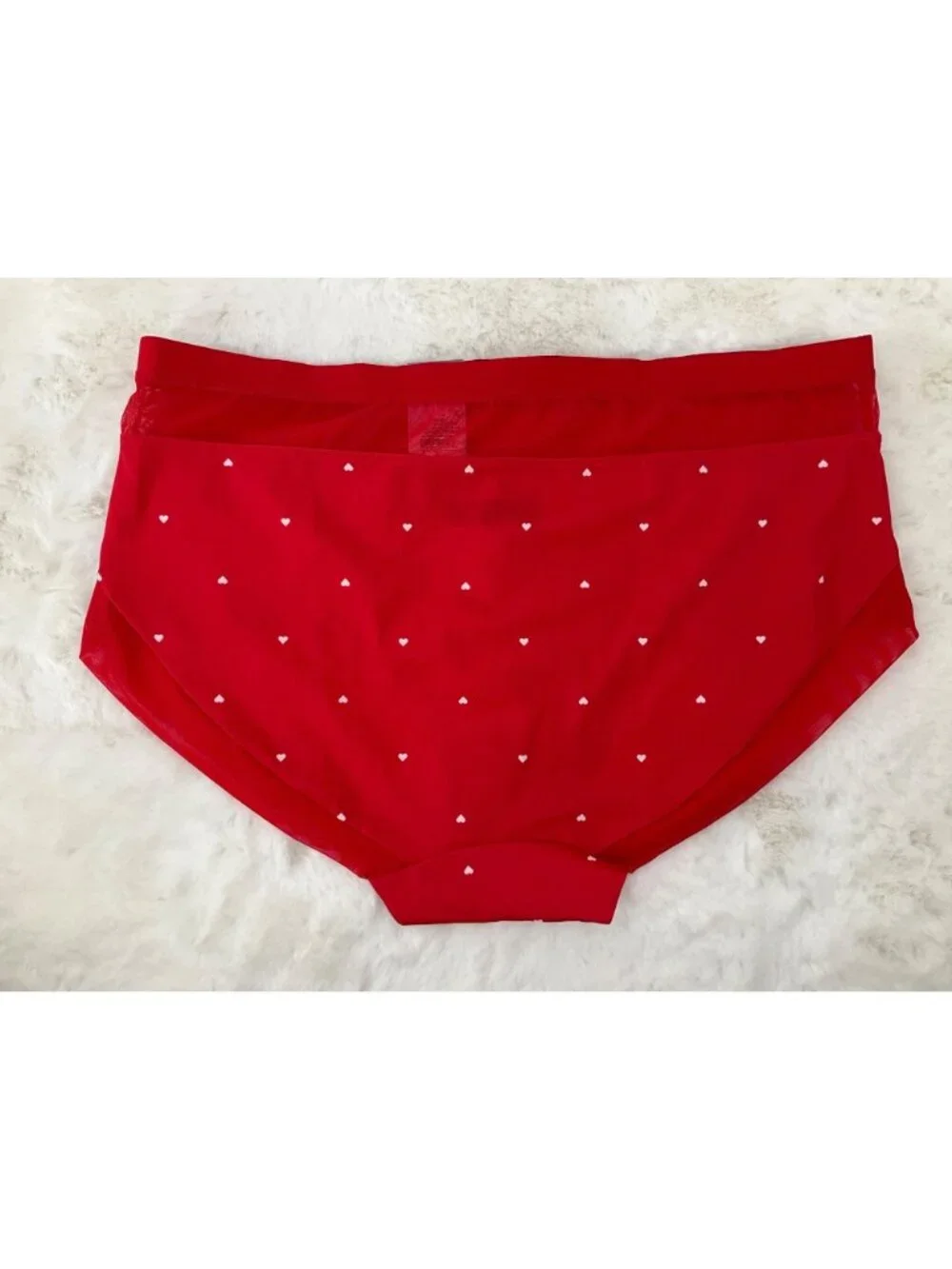 Auden Red Heart size 4X (28-30) NEW Invisible Edge No-show Brief Panty - Picture 6 of 9